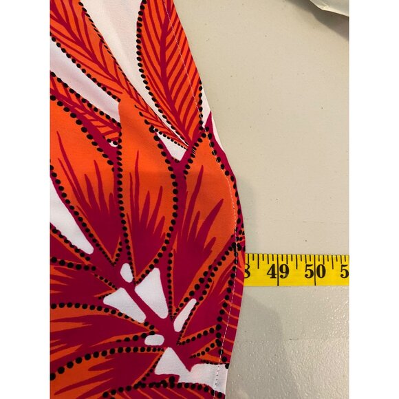 NWT Liz Claiborne Kimono Dress Short Sleeve Orange Red Floral 3X - Picture 7 of 11